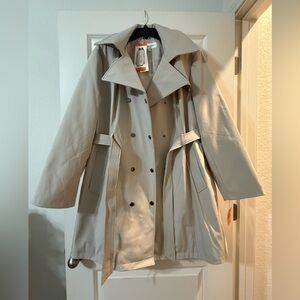 Calvin Klein Tan Trench Coat with Belted Waist